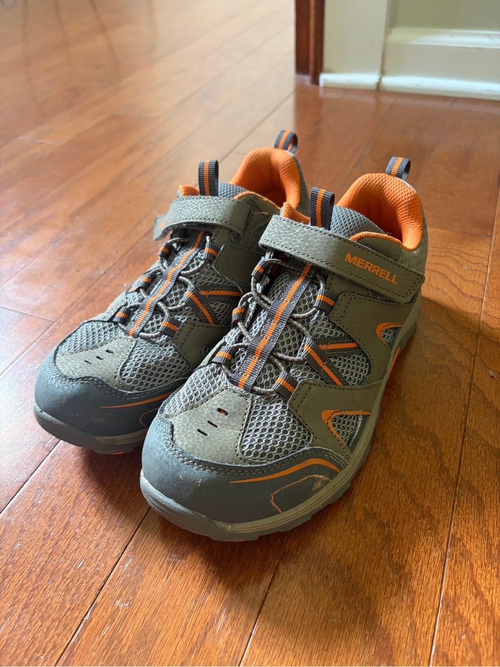 Merrell Gray and Orange Men's Trail Sneakers